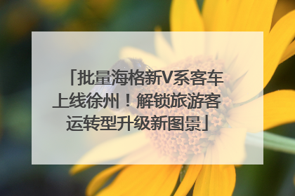 批量海格新V系客车上线徐州！解锁旅游客运转型升级新图景