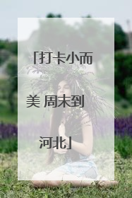 打卡小而美 周末到河北