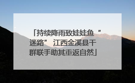 持续降雨致娃娃鱼“迷路” 江西金溪县干群联手助其重返自然