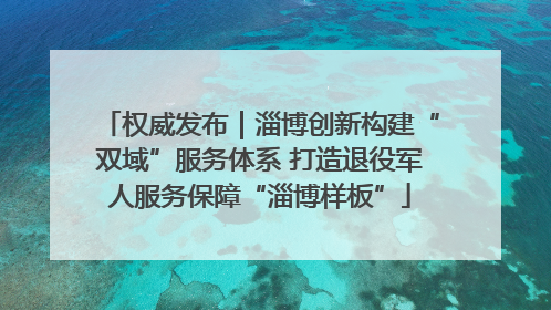 权威发布｜淄博创新构建“双域”服务体系 打造退役军人服务保障“淄博样板”