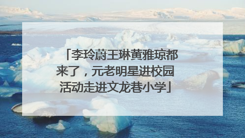 李玲蔚王琳黄雅琼都来了，元老明星进校园活动走进文龙巷小学