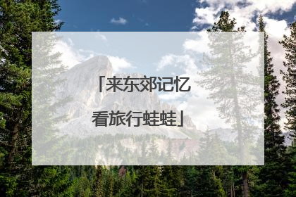 来东郊记忆 看旅行蛙蛙