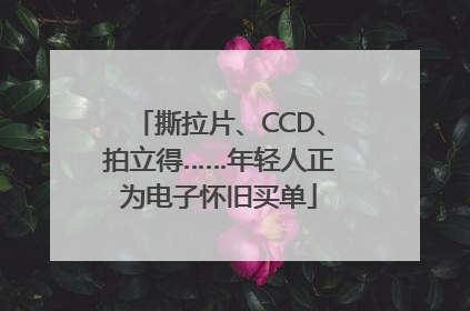 撕拉片、CCD、拍立得……年轻人正为电子怀旧买单