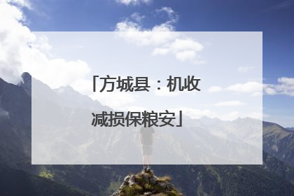 方城县：机收减损保粮安
