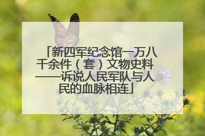 新四军纪念馆一万八千余件（套）文物史料——诉说人民军队与人民的血脉相连