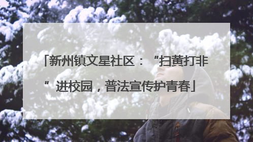 新州镇文星社区：“扫黄打非”进校园，普法宣传护青春