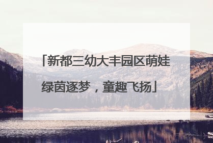 新都三幼大丰园区萌娃绿茵逐梦，童趣飞扬