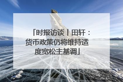 时报访谈丨田轩：货币政策仍将维持适度宽松主基调