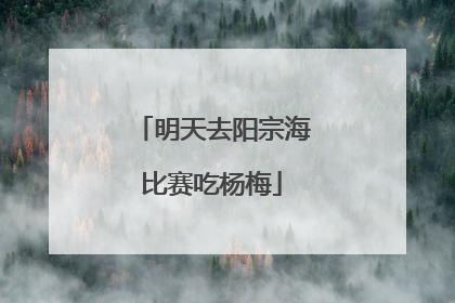 明天去阳宗海比赛吃杨梅