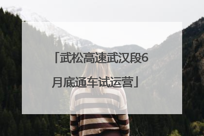 武松高速武汉段6月底通车试运营