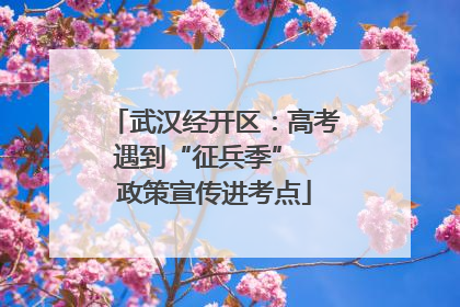 武汉经开区：高考遇到“征兵季”  政策宣传进考点