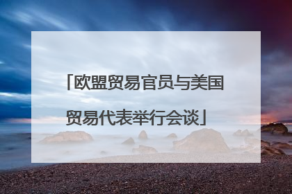 欧盟贸易官员与美国贸易代表举行会谈