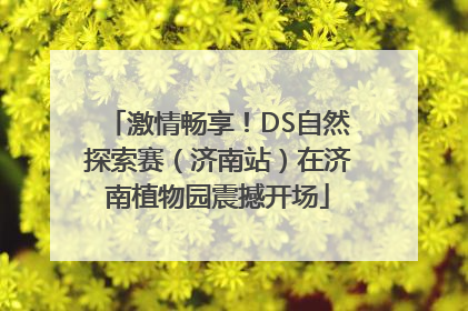 激情畅享！DS自然探索赛（济南站）在济南植物园震撼开场