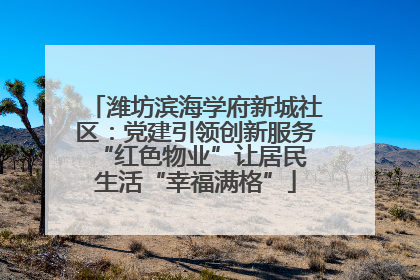 潍坊滨海学府新城社区：党建引领创新服务 “红色物业”让居民生活“幸福满格”