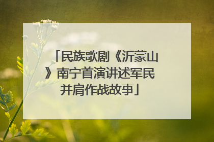 民族歌剧《沂蒙山》南宁首演讲述军民并肩作战故事