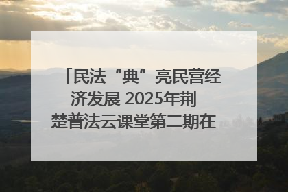 民法“典”亮民营经济发展 2025年荆楚普法云课堂第二期在武汉客厅开讲