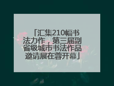 汇集210幅书法力作，第三届副省级城市书法作品邀请展在蓉开幕