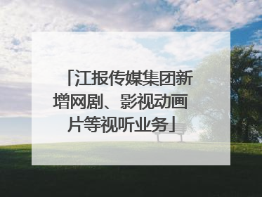 江报传媒集团新增网剧、影视动画片等视听业务