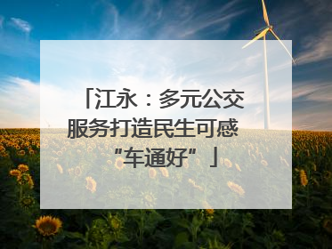 江永：多元公交服务打造民生可感“车通好”
