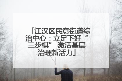 江汉区民意街道综治中心：立足下好“三步棋” 激活基层治理新活力