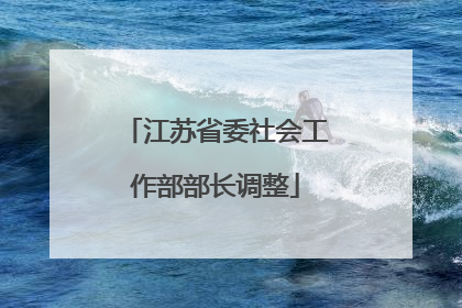 江苏省委社会工作部部长调整