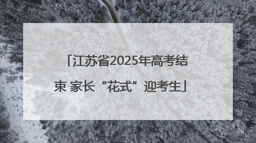 江苏省2025年高考结束 家长“花式”迎考生