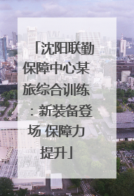 沈阳联勤保障中心某旅综合训练：新装备登场 保障力提升