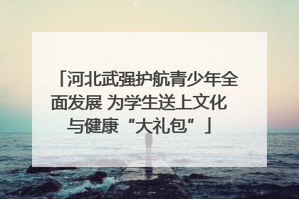 河北武强护航青少年全面发展 为学生送上文化与健康“大礼包”