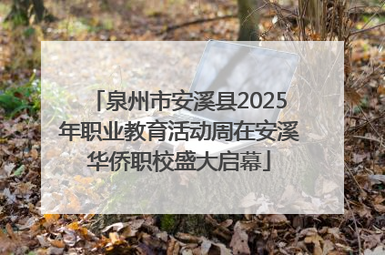 泉州市安溪县2025年职业教育活动周在安溪华侨职校盛大启幕