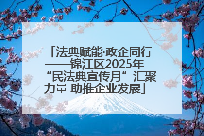 法典赋能·政企同行——锦江区2025年“民法典宣传月”汇聚力量 助推企业发展