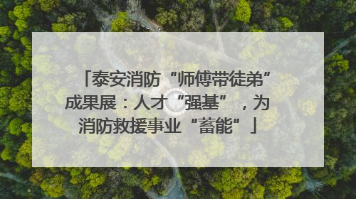 泰安消防“师傅带徒弟”成果展：人才“强基”，为消防救援事业“蓄能”