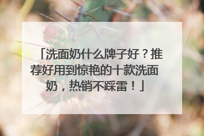 洗面奶什么牌子好？推荐好用到惊艳的十款洗面奶，热销不踩雷！