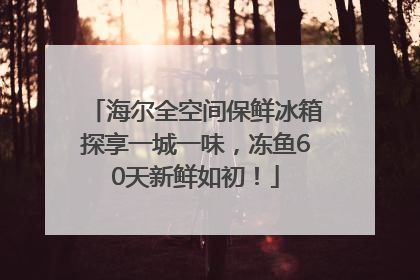 海尔全空间保鲜冰箱探享一城一味，冻鱼60天新鲜如初！