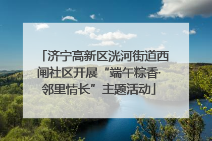 济宁高新区洸河街道西闸社区开展“端午粽香·邻里情长”主题活动