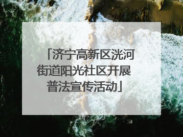 济宁高新区洸河街道阳光社区开展普法宣传活动