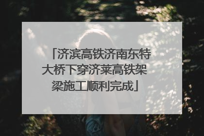 济滨高铁济南东特大桥下穿济莱高铁架梁施工顺利完成