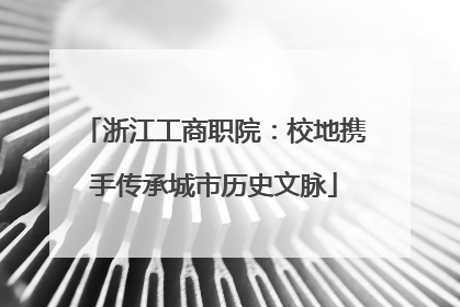 浙江工商职院：校地携手传承城市历史文脉