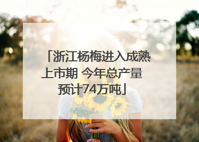 浙江杨梅进入成熟上市期 今年总产量预计74万吨