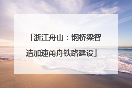 浙江舟山：钢桥梁智造加速甬舟铁路建设