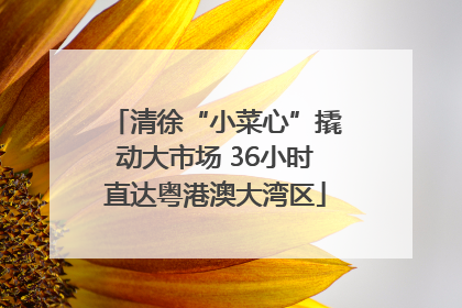 清徐“小菜心”撬动大市场 36小时直达粤港澳大湾区
