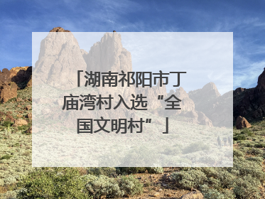 湖南祁阳市丁庙湾村入选“全国文明村”