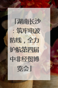 湖南长沙：筑牢电波防线，全力护航第四届中非经贸博览会