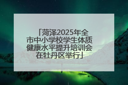 菏泽2025年全市中小学校学生体质健康水平提升培训会在牡丹区举行