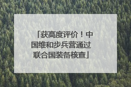 获高度评价！中国维和步兵营通过联合国装备核查