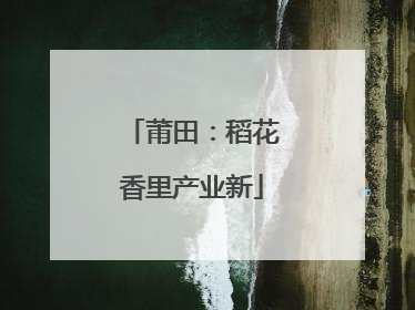 莆田：稻花香里产业新