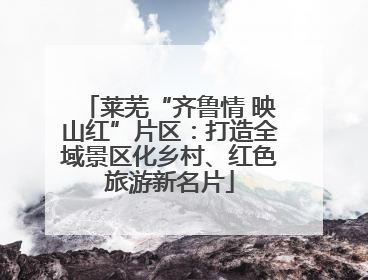 莱芜“齐鲁情 映山红”片区：打造全域景区化乡村、红色旅游新名片