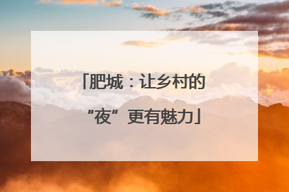 肥城：让乡村的“夜”更有魅力