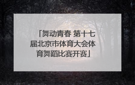舞动青春 第十七届北京市体育大会体育舞蹈比赛开赛