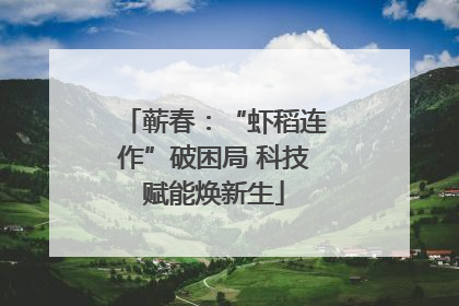 蕲春：“虾稻连作”破困局 科技赋能焕新生