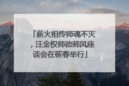 薪火相传师魂不灭，汪金权师德师风座谈会在蕲春举行
